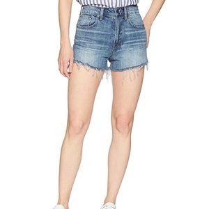 High waisted denim shorts
